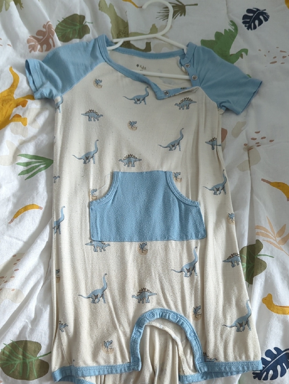 Kye Baby - Baby Blue Dinosaur Romper